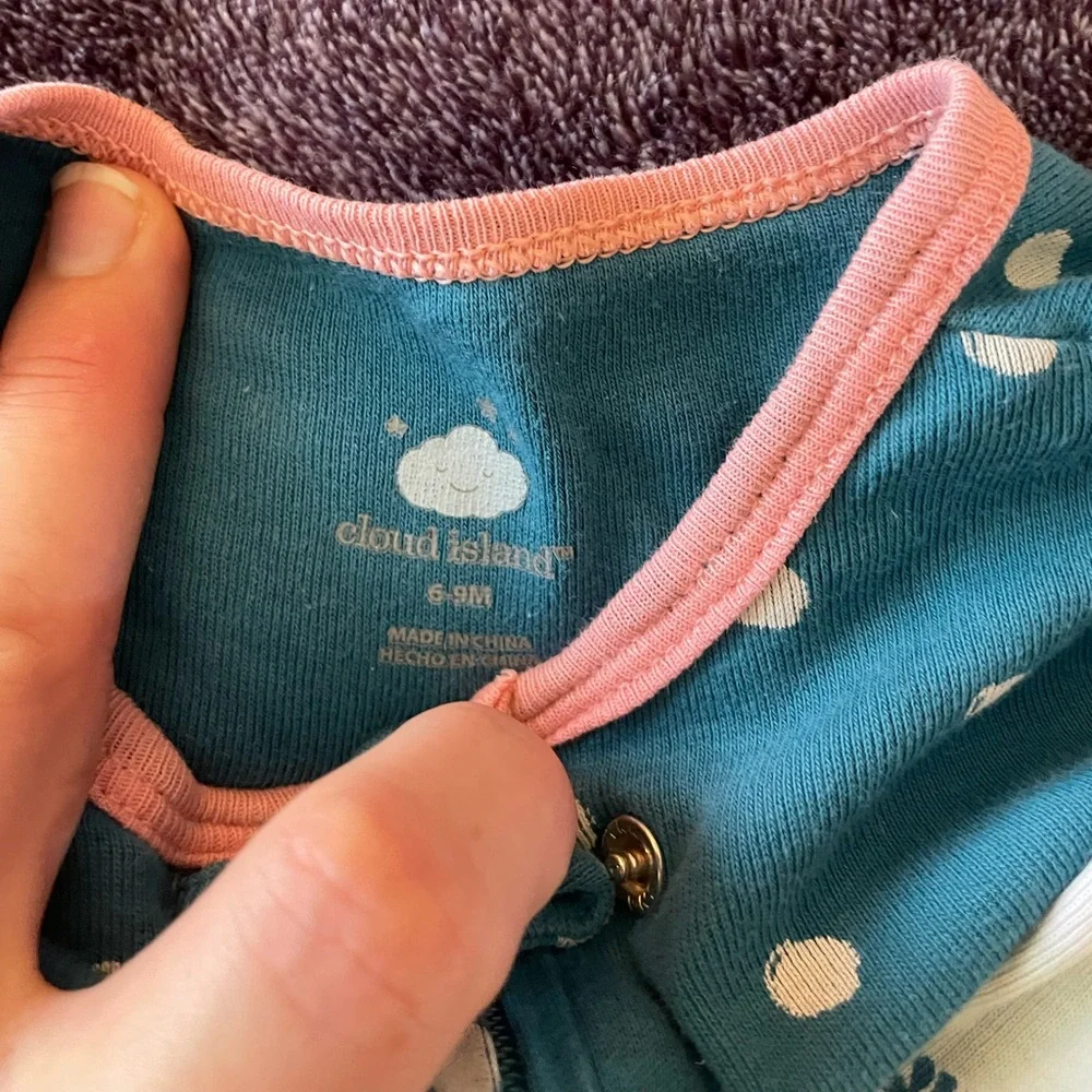 Cloud Island zip up sleeper bundle, size 6-9 months - Picture 4 of 5